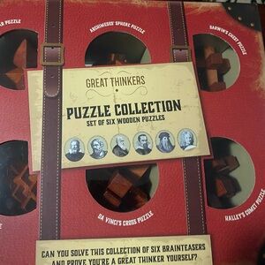 Great Thinkers Puzzle Collection - Set 6 Wooden Puzzles by Professor Puzzle